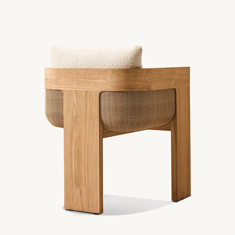 Garden Dining Set Outdoor Furniture Dining Chair and Table Set Teak Garden Dining Set for Patio Hotel