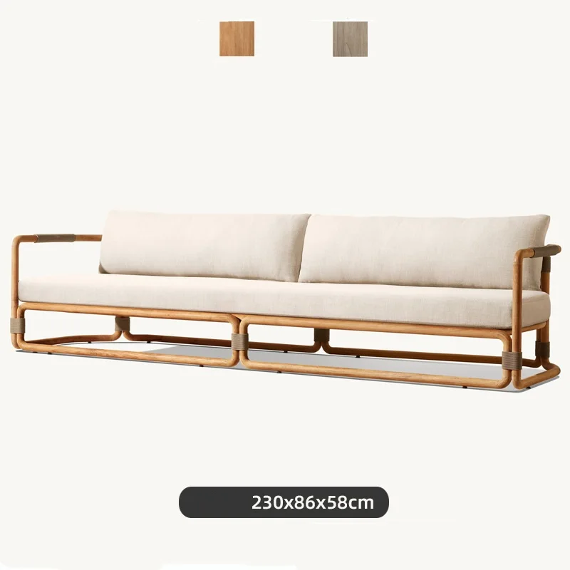 Outdoor Teak Table and Chairs Waterproof Sunproof Set Leisure Balcony Garden Terrace Courtyard Anti-Corrosion Solid Wood