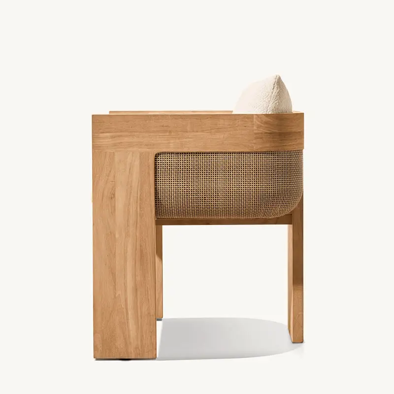 Garden Dining Set Outdoor Furniture Dining Chair and Table Set Teak Garden Dining Set for Patio Hotel