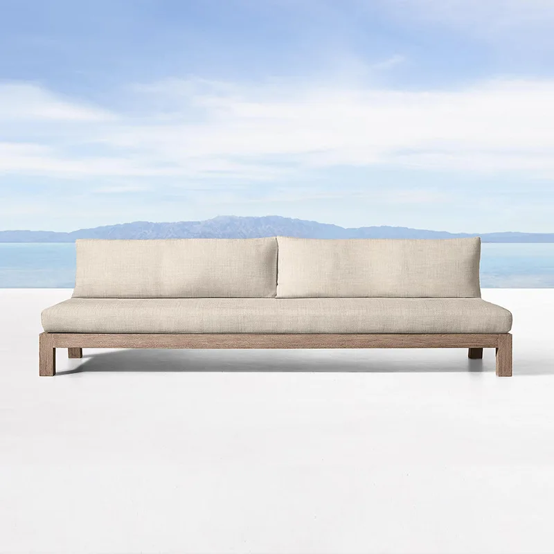 High End Garden Lounge Luxury Outdoor Furniture Sectional Solid Patio Furniture Wooden Teak Sofa Set Outdoor Conversation Sets