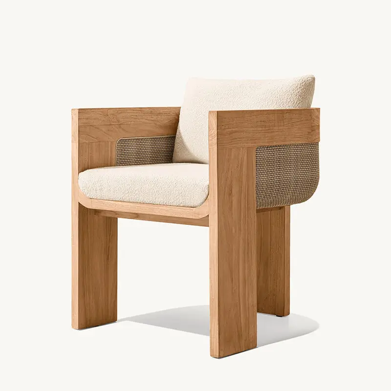 Garden Dining Set Outdoor Furniture Dining Chair and Table Set Teak Garden Dining Set for Patio Hotel