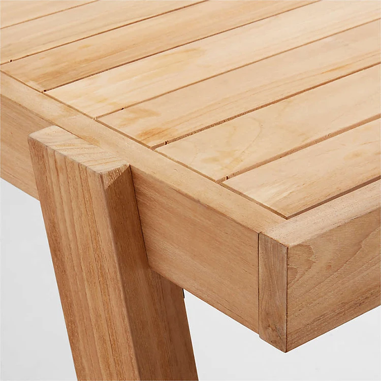 Luxury Restaurant Patio Furniture Outdoor Dining Table Set All Weather Natural Teak Wood Outdoor Table and Chairs Set