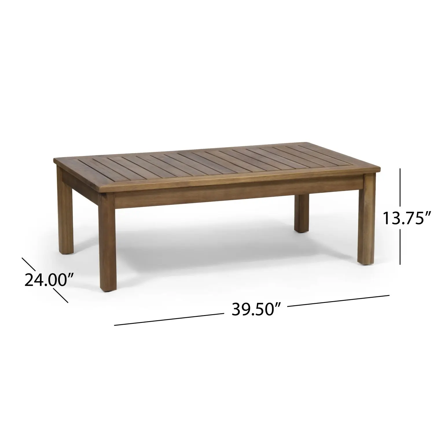 Minimalistic Style Patio Loveseat Coffee Table Set Acacia Wood Frame Cushions for Garden Poolside Conversation Furniture