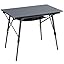 Outdoor Folding Portable Picnic Camping Table with Adjustable Height Aluminum Roll Up Table Top Mesh Layer, Silver
