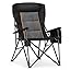 Heavy Duty High Back Camping Chairs with Cup Holder Oversized Folding Chair Outdoor Chair with Headrest,Lawn with Side Pocket for Lawn, Sports and Fishing, 500lbs