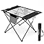 Folding Camping Table - Lightweight Aluminum Portable Picnic Table, 18.5x18.5x24.5 Inch for Cooking, Beach, Hiking, Travel, Fishing, BBQ, Indoor Outdoor Small Foldable Camp Tables