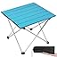 Portable Camping Table with Aluminum Table Top, Folding Beach Table Easy to Carry, Prefect for Outdoor, Picnic, BBQ, Cooking, Festival, Beach, Home Use (Black-S)