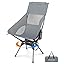 Camping Chair, High Back Folding Chair with Head Support, Side Cup Pocket, Stable Portable Outdoor Chair for Camp, Travel, Beach, Party, Fishing, Hiking, Backpacking, Black Red