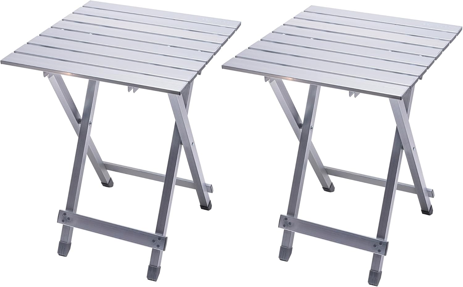 Folding Camping Table - Lightweight Aluminum Portable Picnic Table, 18.5x18.5x24.5 Inch for Cooking, Beach, Hiking, Travel, Fishing, BBQ, Indoor Outdoor Small Foldable Camp Tables
