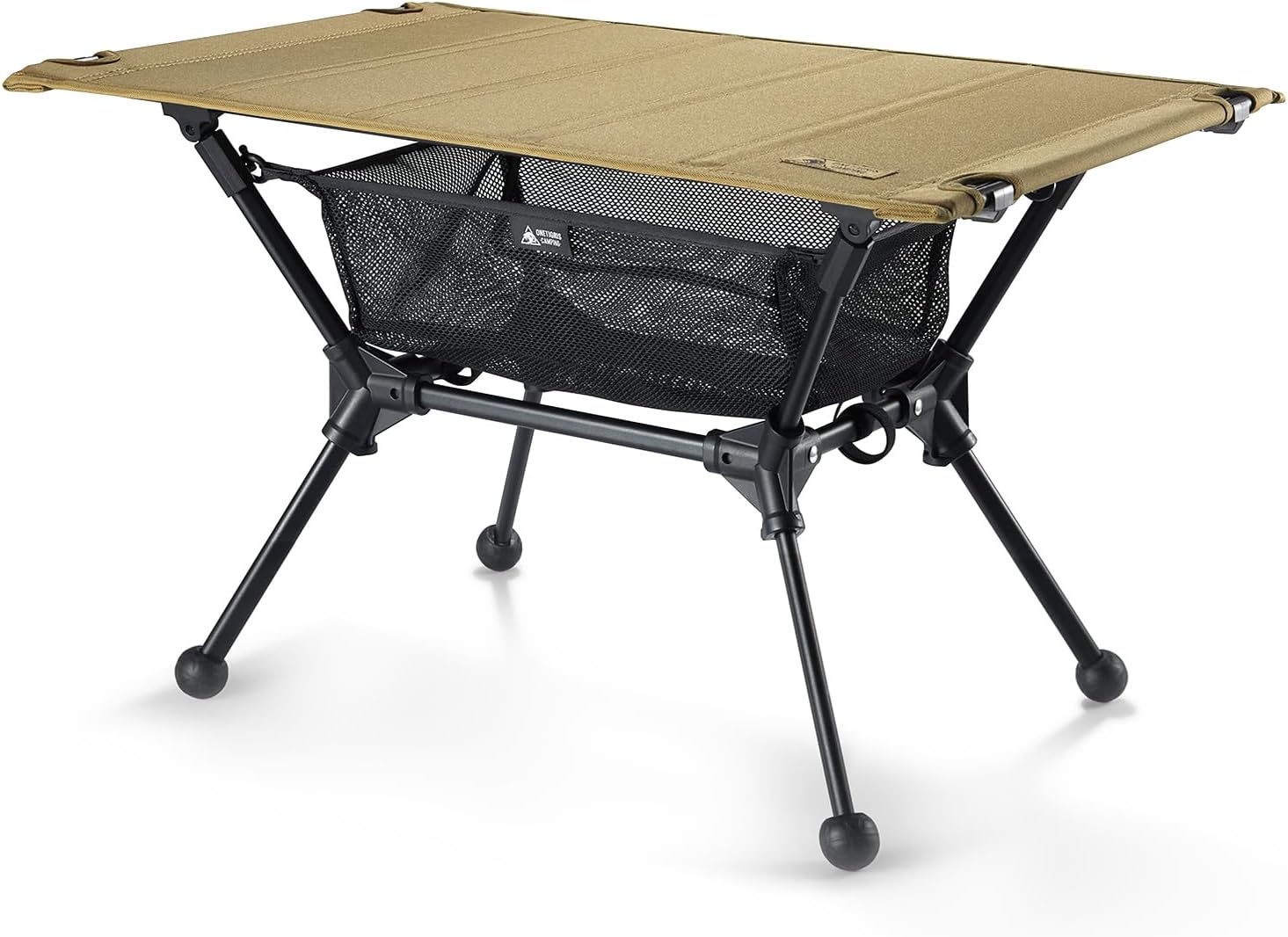 Camping Table, Lightweight Portable Folding Table with Mesh Storage Net, High/Low Options, Ideal for Camping, Hiking, Tailgating, Beach, Picnic, Travel, Backyard