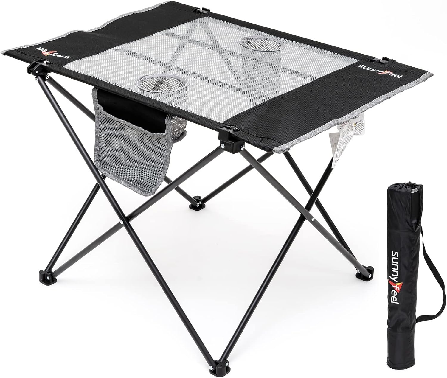 Folding Camping Table - Lightweight Aluminum Portable Picnic Table, 18.5x18.5x24.5 Inch for Cooking, Beach, Hiking, Travel, Fishing, BBQ, Indoor Outdoor Small Foldable Camp Tables