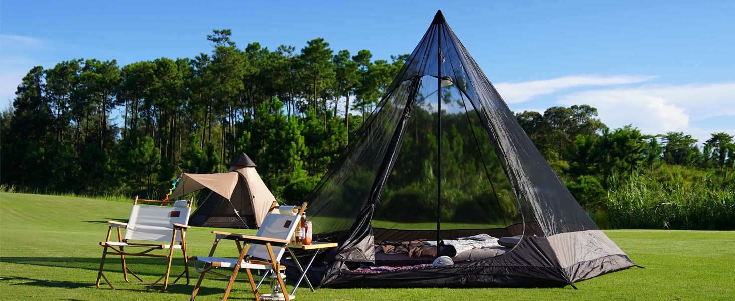 camping tent 4 person outdoor teepee tent for adults family tent for backyard dome tent stand up