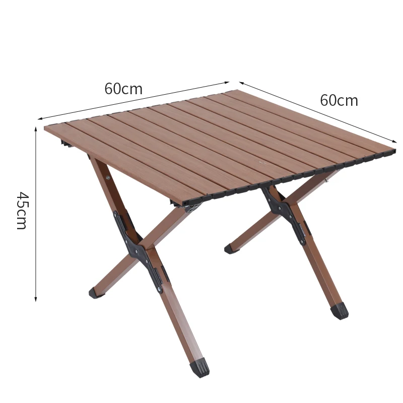 Luxury Portable Garden Dining Outdoor Table Wooden Low  Rolling up Wood Camping Folding Table