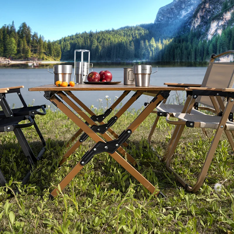 Modern Portable Carbon Steel Folding Table 