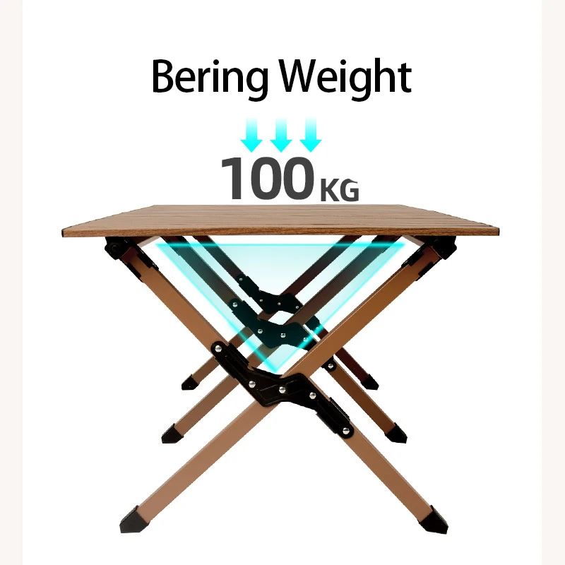 Modern Portable Carbon Steel Folding Table 