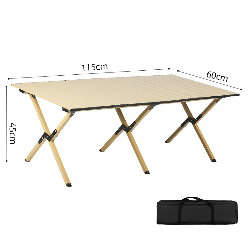 Modern Portable Carbon Steel Folding Table 
