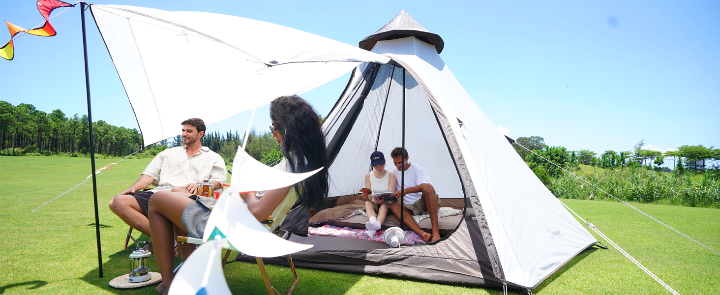 teepee camping tent waterproof family tent white camping tent adult teepee tent camping house