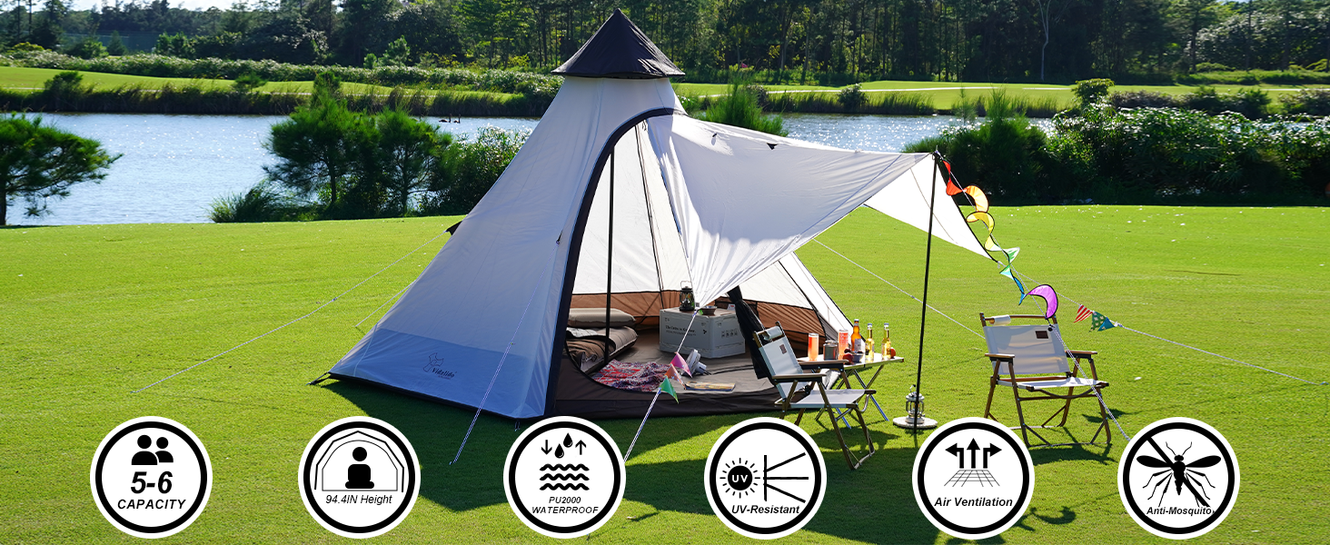teepee tent for adults tall canvas white camping tent 4 person waterproof medieval tent tipi tent