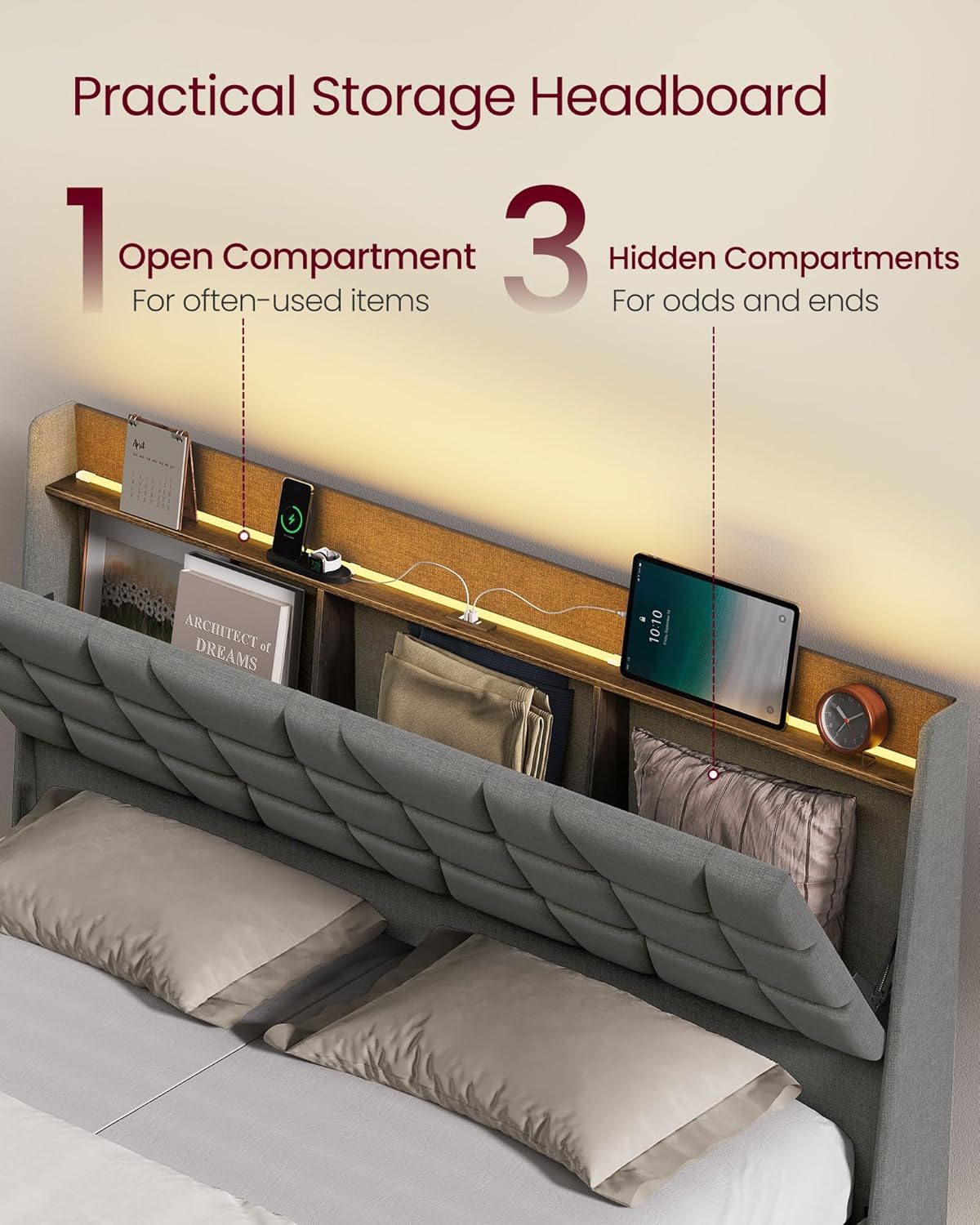  Queen Size Floating Bed Frame