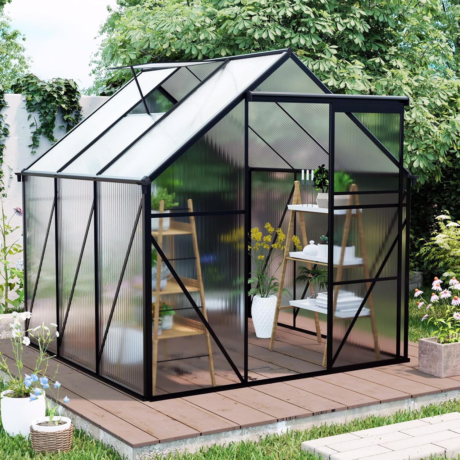 6x6 FT Polycarbonate Greenhouse