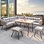 Patio Wicker L-Shaped Furniture Set