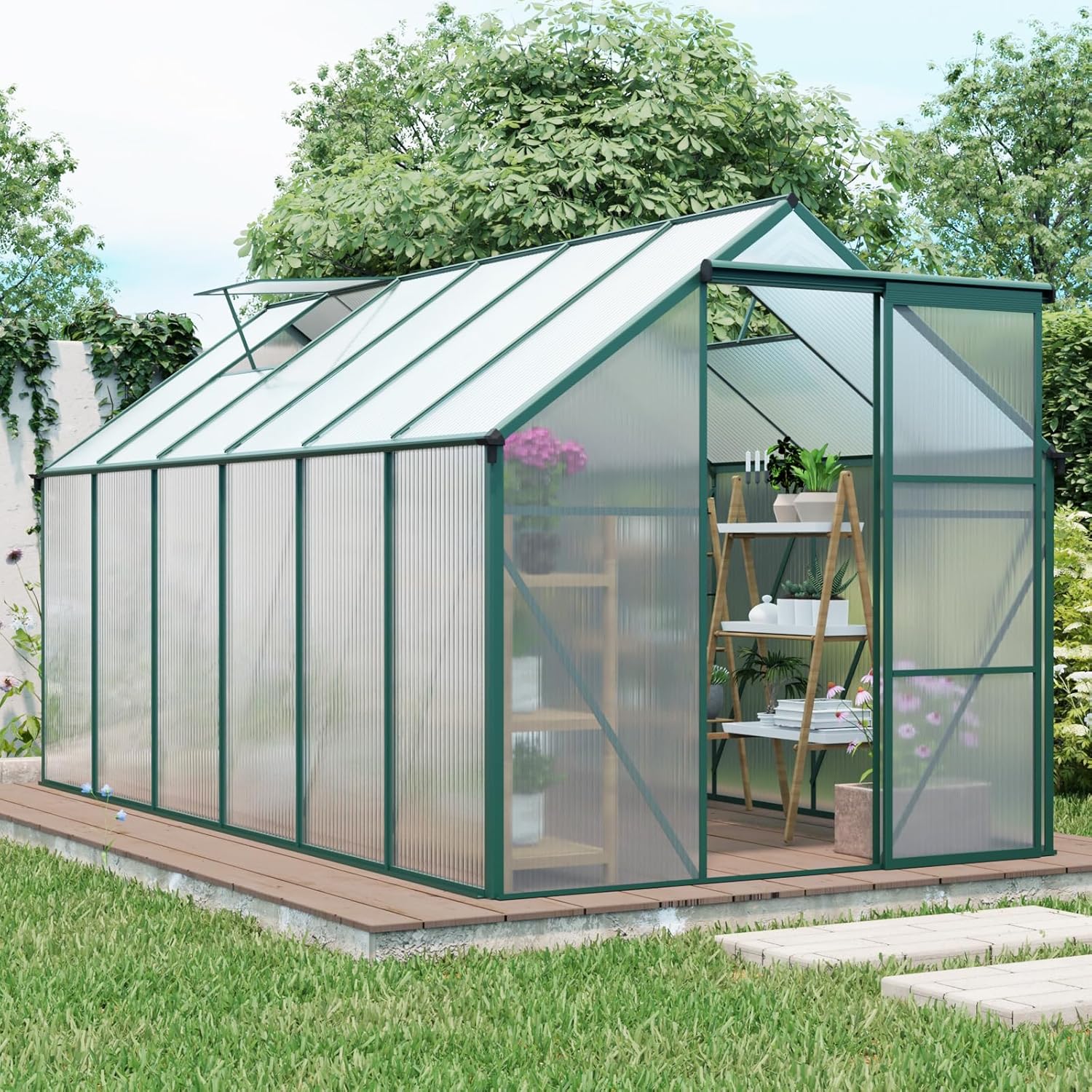 6x12 FT Polycarbonate Greenhouse