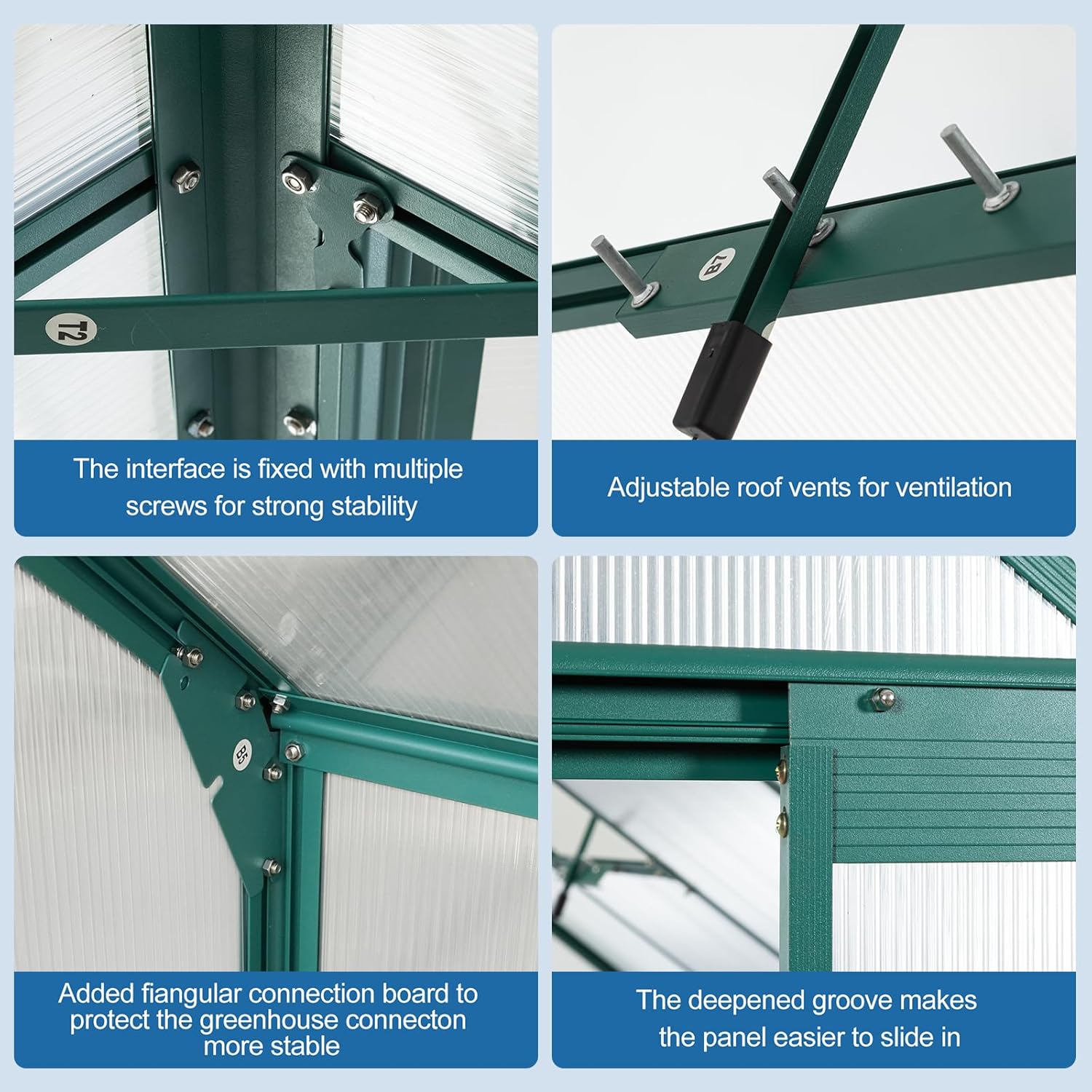 6x12 FT Polycarbonate Greenhouse