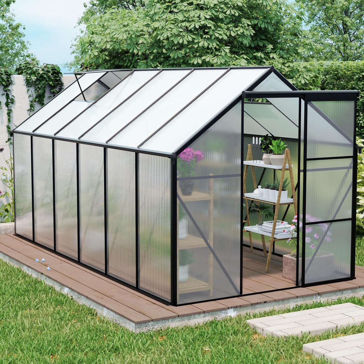 6x12 FT Polycarbonate Greenhouse
