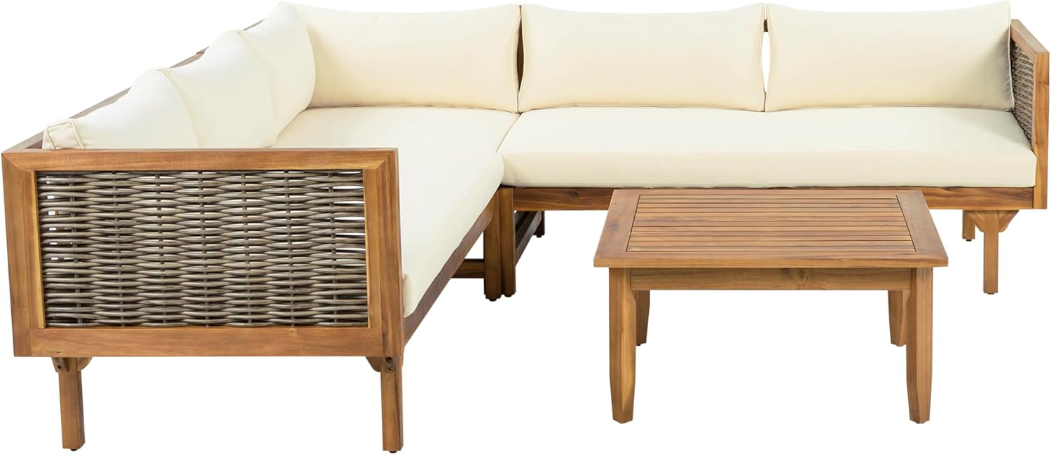 5-Seater Acacia Wood Patio Furniture Set