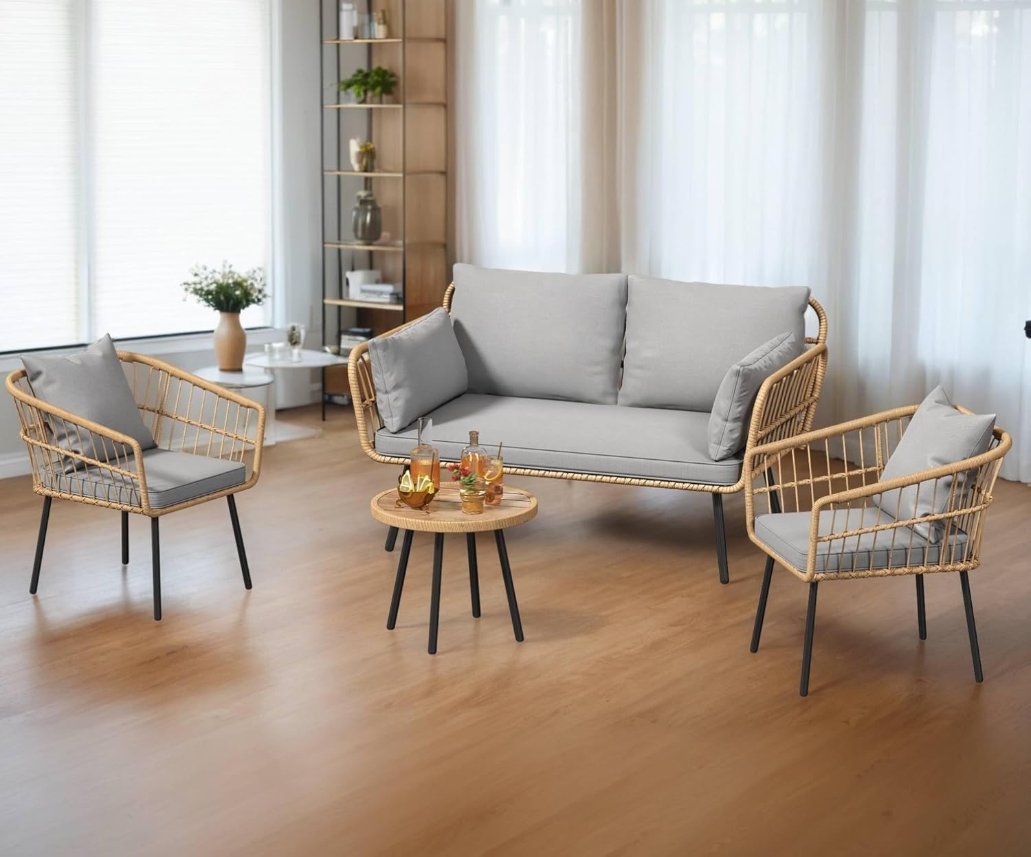 4 Pieces Patio Furniture Set