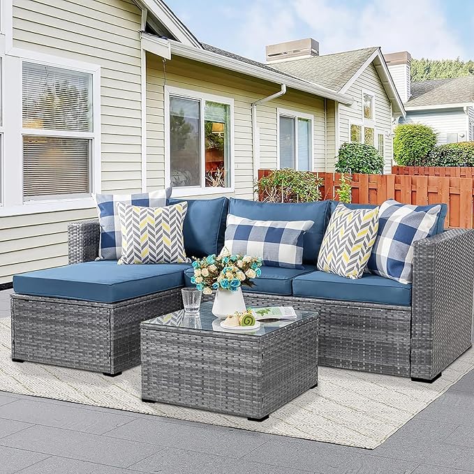 3 Pieces Patio Furniture Set