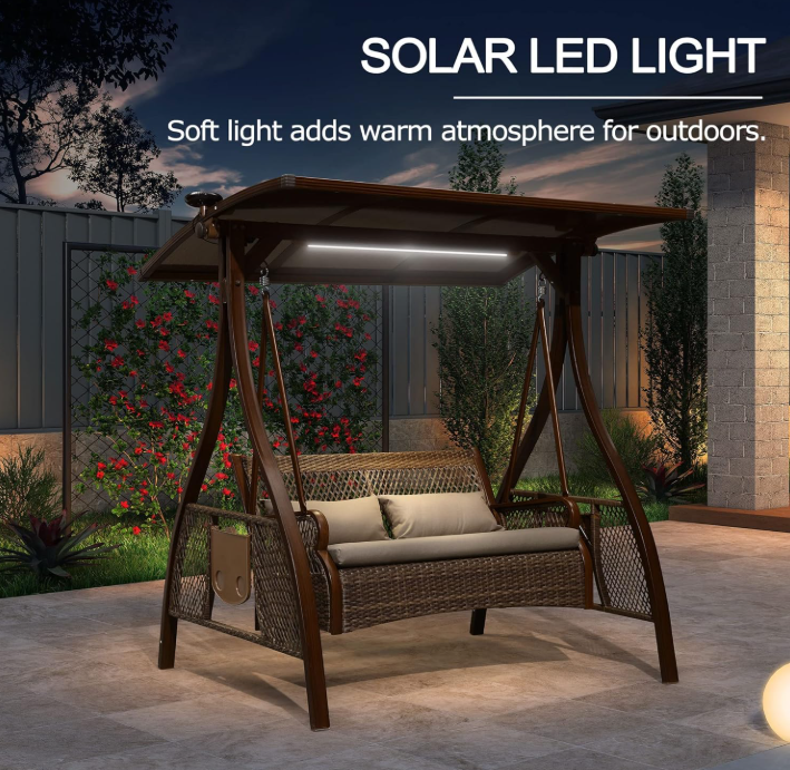 Dual Outdoor Courtyard Rattan Chair Swing Hanging Basket Balcony Rocking Chair for Patio for Outdoor Swings