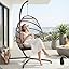Patio Wicker Swing Hanging Egg Basket Chairs No Stand