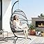Patio Wicker Swing Hanging Egg Basket Chairs No Stand
