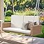  Hanging Porch Swing Chair Outdoor Brown Rattan Patio Swing Lounge
