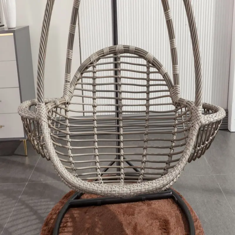 Coarse Rattan Hanging Basket Swing Indoor Household Hotel Courtyard Leisure Outdoor Rattan Swing Chair Hanging Basket