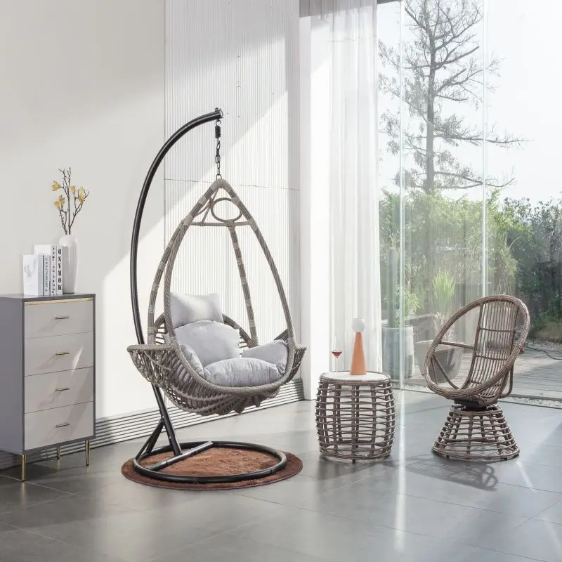 Coarse Rattan Hanging Basket Swing Indoor Household Hotel Courtyard Leisure Outdoor Rattan Swing Chair Hanging Basket