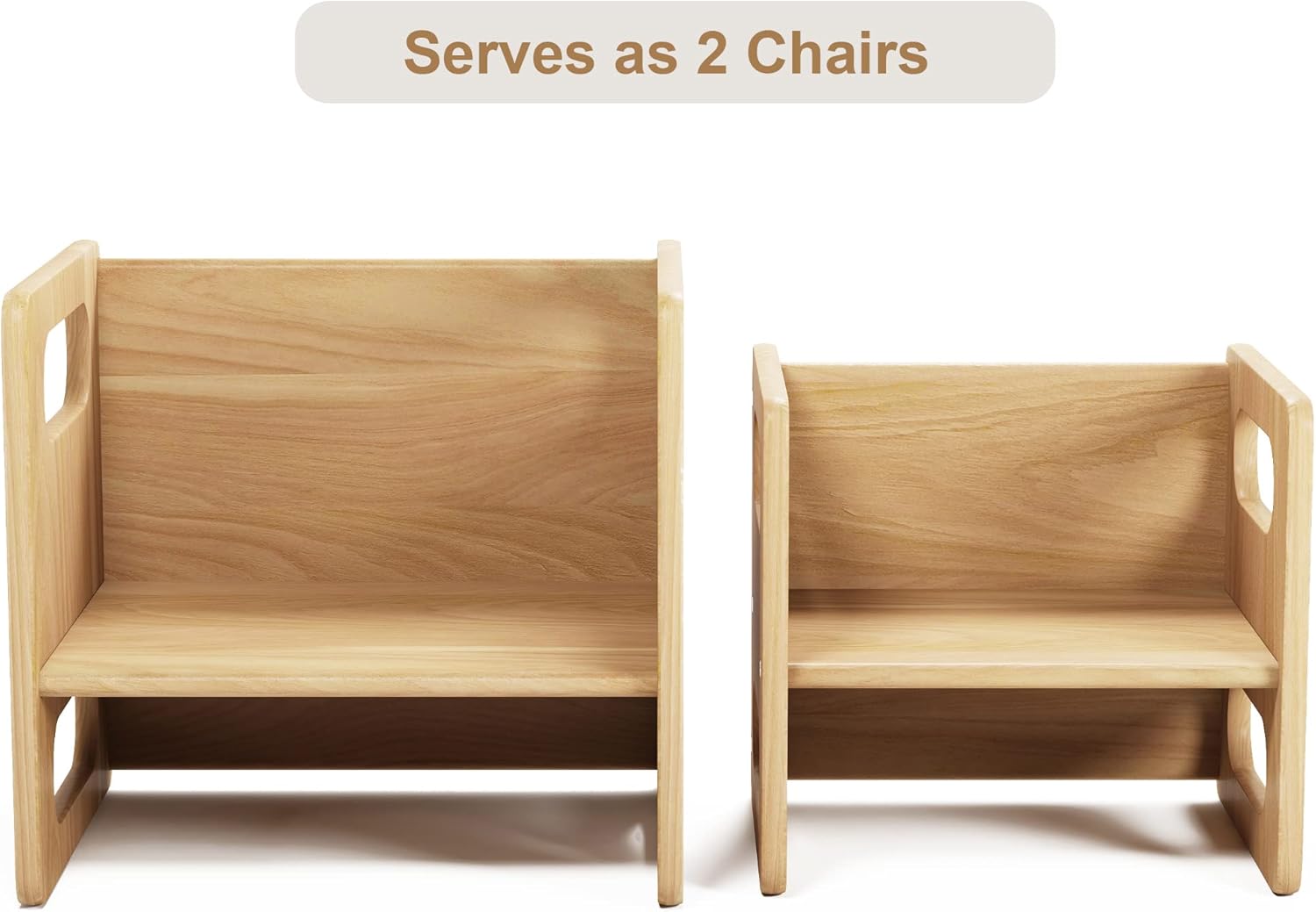 Weaning Table and Chair Set,Real Hardwood, Desk for Toddler Reading,Snack Time,Playroom,Activity Cube,Step Stool,1-3 Year Old Kids Montessori Furniture