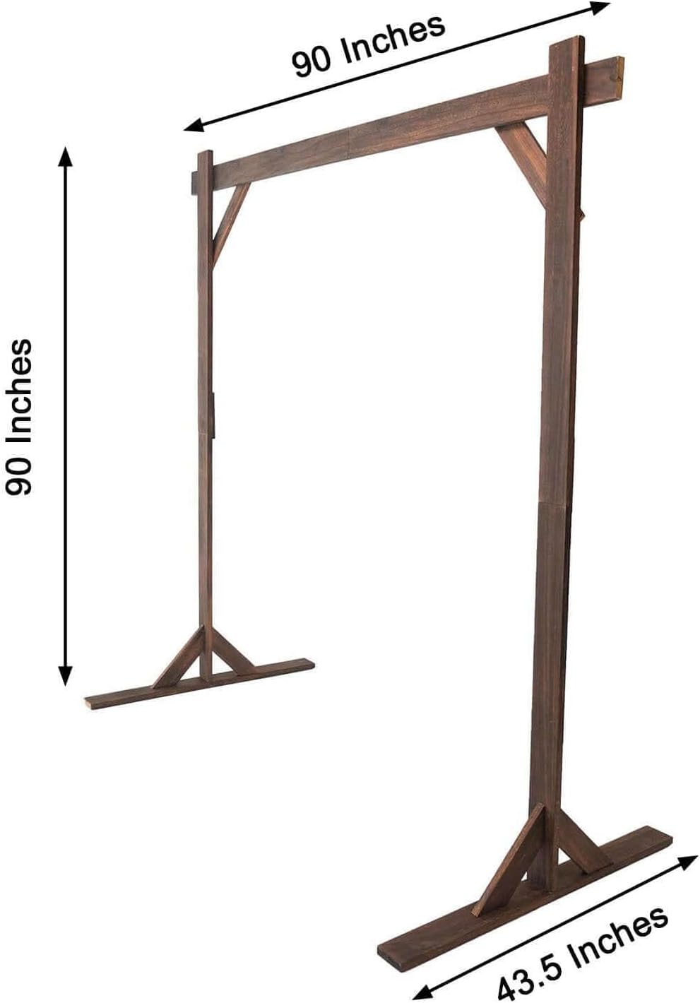 Wedding Arch Wooden Backdrop Stand, Wedding Ceremony Arch - Brown