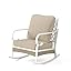 4 Piece Patio Furniture Set, 2 x Fixed Chair, 1 x 3-Seat Sofa with Marbling Coffee Table, All Cushioned 5 Seats Outdoor Conversation Set for Lawn Garden Backyard, Beige