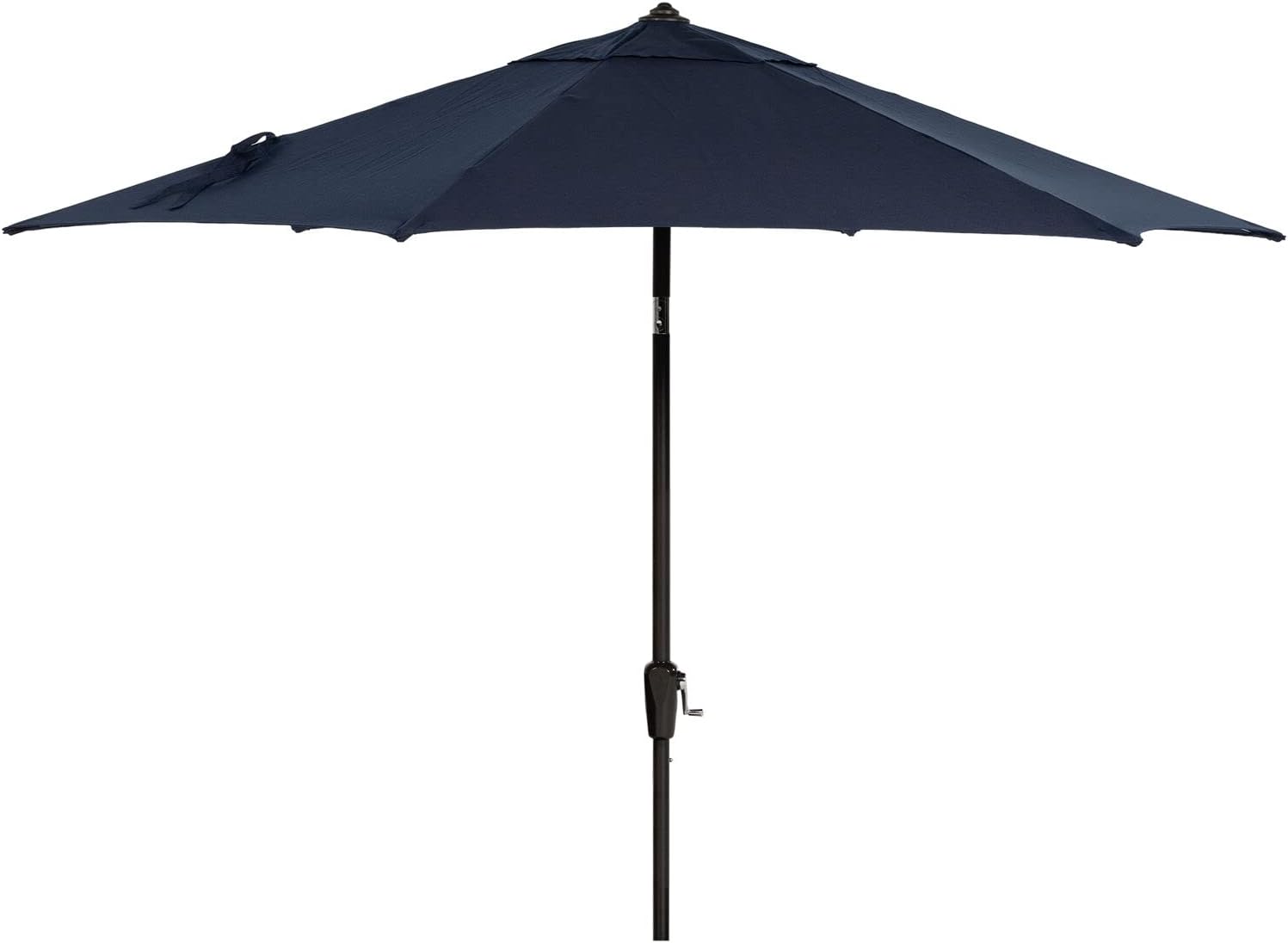  7-Piece Outdoor Dining Set with 6 Swivel Rockers, Ocean Blue Cushions and Stamped Steel Rectangular Dining Table, Patio Dining Set for 6, Premium All-Weather Patio Furniture for Deck