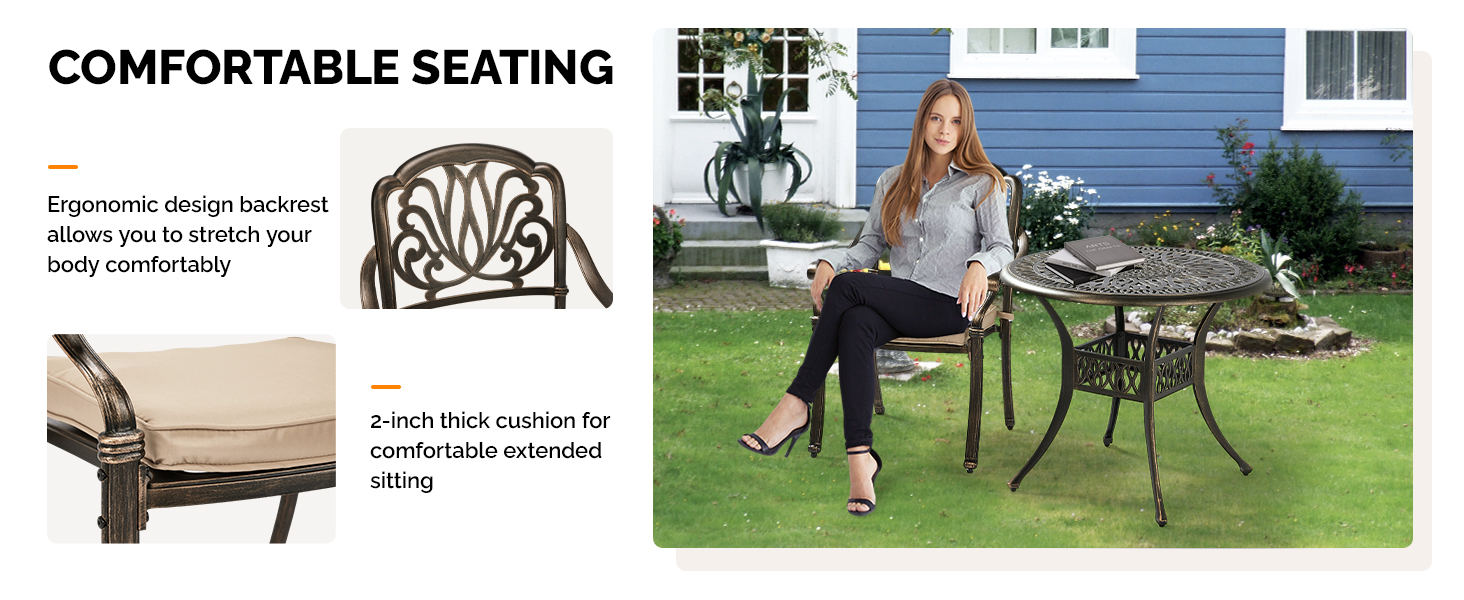 Comfortable seating experience