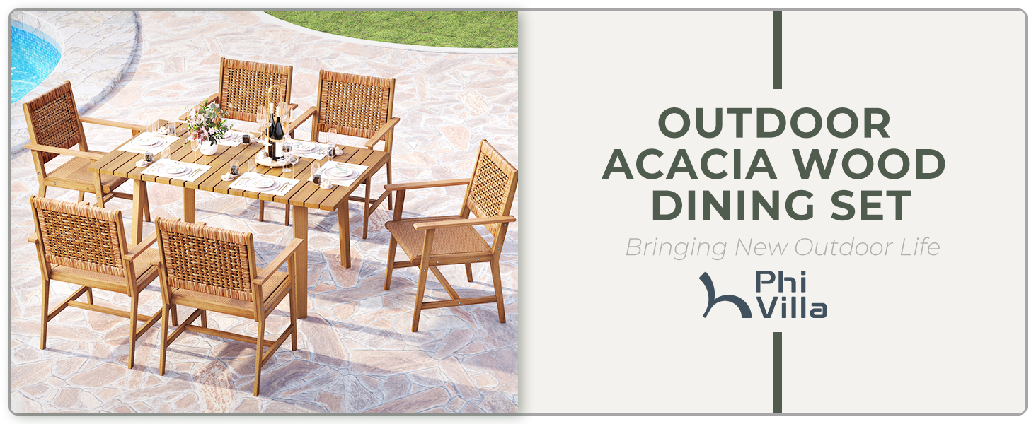 outdoor teak dining table chairs
