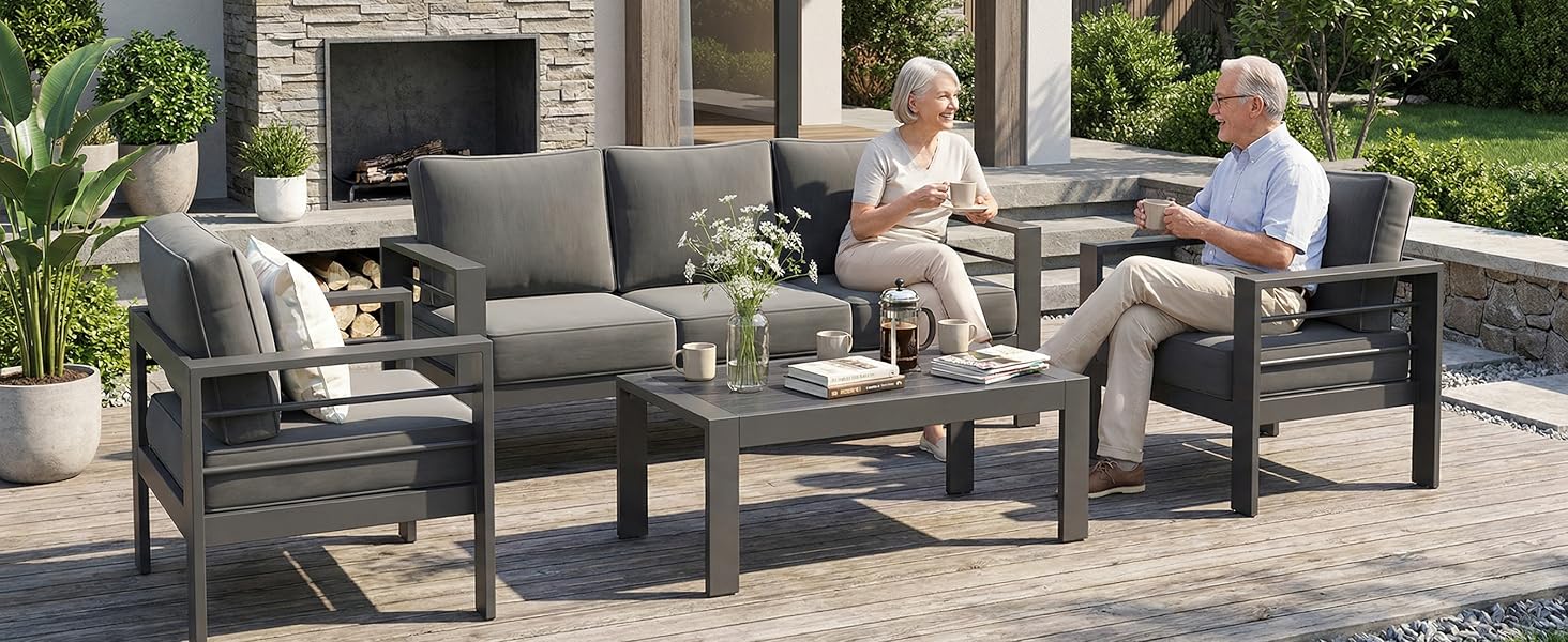 aluminium outdoor furniture modern patio furniture set