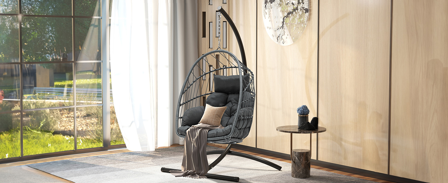 DWVO Egg Hanging Swing Chair with Stand