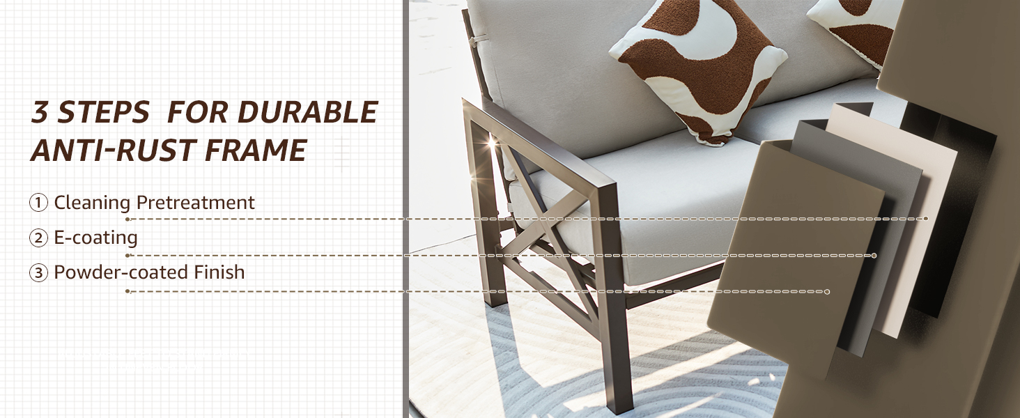 Metal Couch Outdoor Patio Furniture Sofa