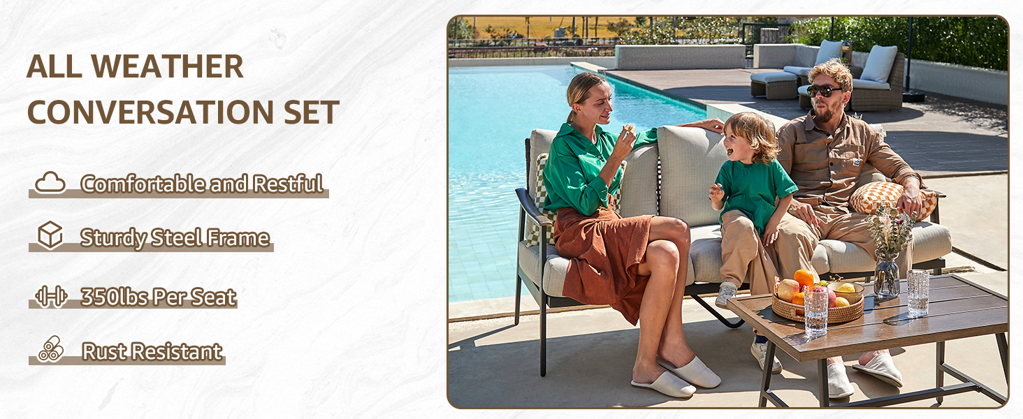 all weather conversation set