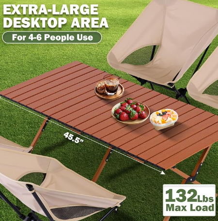 Portable Roll-Top Camping Table