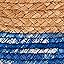 Handwoven Outdoor Footstool with Wood Legs