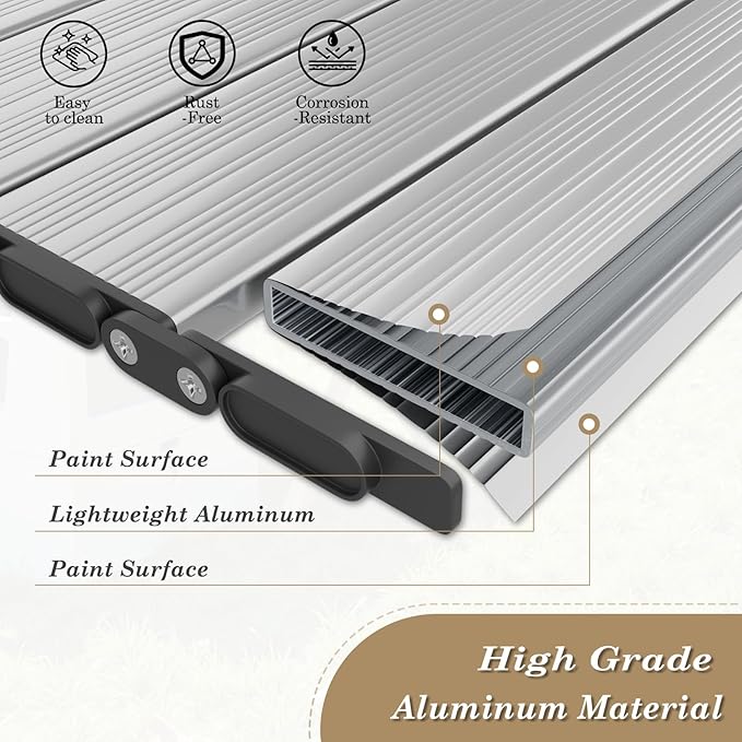 Outdoor Folding Table With Adjustable Legs